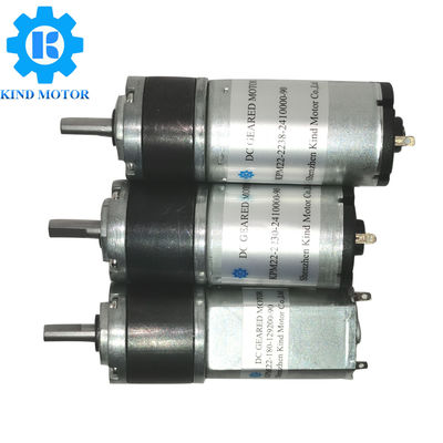 Akıllı Ürünler İçin Düşük Gürültülü Dc 6v 12v 24v 22mm Mikro Planet Dişli Motoru