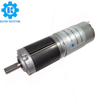 24 Volt Fırçalı DC Dişli Motor 28mm Çap, 6mm D Düz Şaftlı