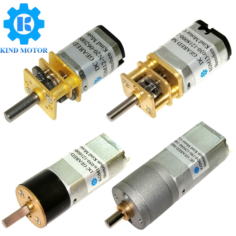 Mikro DC Dönüştürme Motor 1 10-1 1000 Dönüştürme oranı 3V-12V Voltaj 10-2000 RPM 4 Montaj delikleri