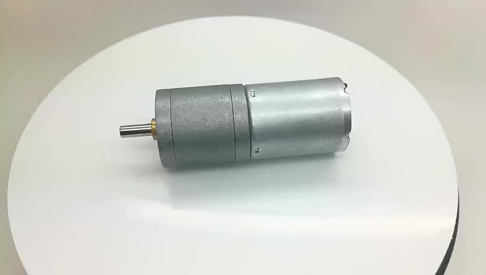 Yüksek tork düşük rpm çapı 25mm 4mm uzunluğu D şaftı 6 volt 12 volt şanzıman motoru 48 CPR Encoder ile