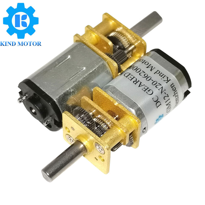 Düşük Gürültü 0.5 İnç 12mm N10 N20 N30 3v 5v 6v Metal Karbon Fırça Redüktörlü Motor